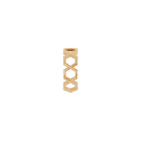 Side view of a 14K rose gold Hexagon Sequence Ring