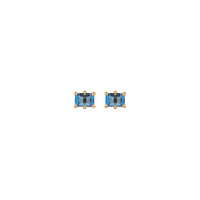 London Blue Topaz Six Claw Prong Stud Earrings