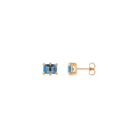 London Blue Topaz Six Claw Prong Stud Earrings