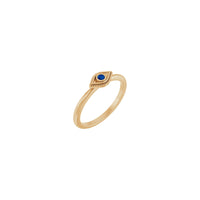 Natural Blue Sapphire Stackable Evil Eye Ring