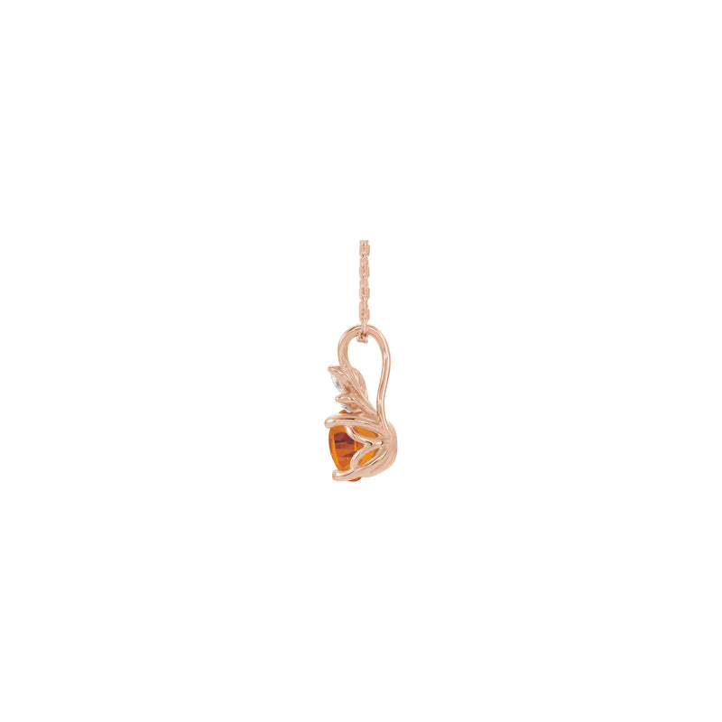 Natural Citrine and Diamond Fruit Necklace