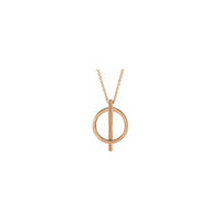 Negative Space Circle Necklace (Rose 14K) front - Popular Jewelry - New York