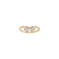 Pear Shape Diamonds Contour Band (14K)