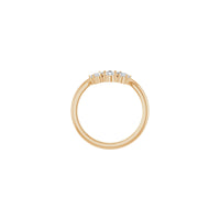 Pear Shape Diamonds Contour Band (14K)