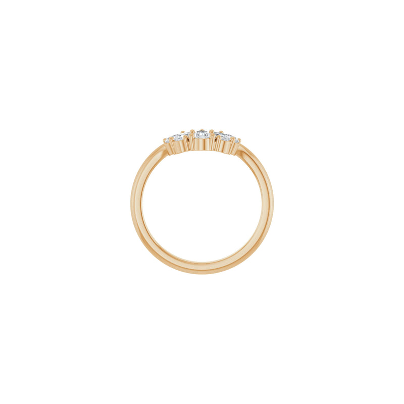 Pear Shape Diamonds Contour Band (14K)