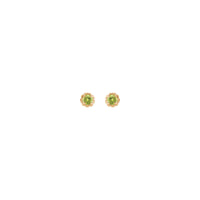 Peridot Claw Rope Stud Earrings