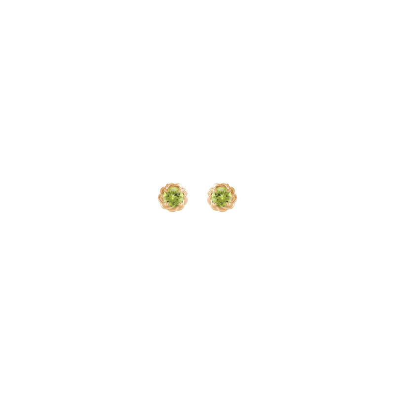 Peridot Claw Rope Stud Earrings