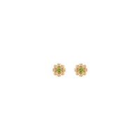 Peridot Petite Flower Stud Earrings