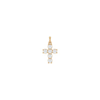 Round Diamond Cross Pendant (14K)