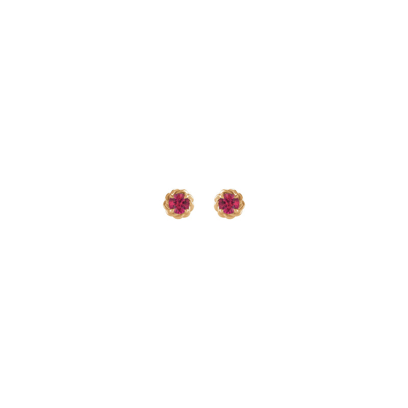 Ruby Claw Rope Stud Earrings