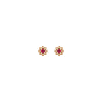 Ruby Petite Flower Stud Earrings