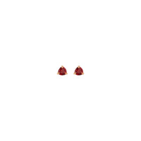 Trillion-Cut Ruby Stud Earrings