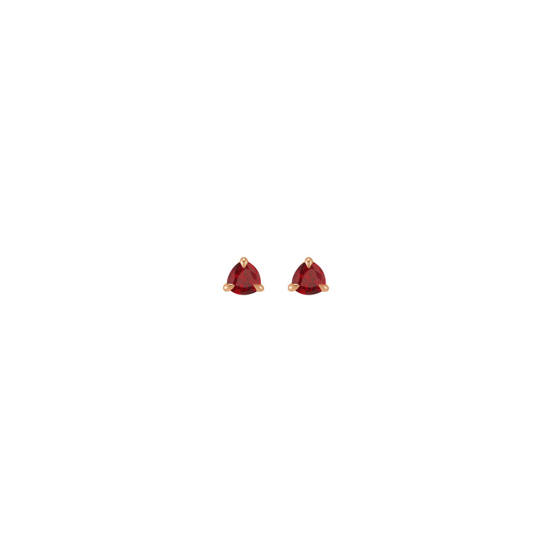 Trillion-Cut Ruby Stud Earrings