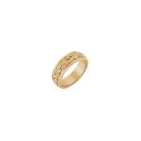 Wavy Laurel Textured Ring (Rose 14K) main - Popular Jewelry - New York