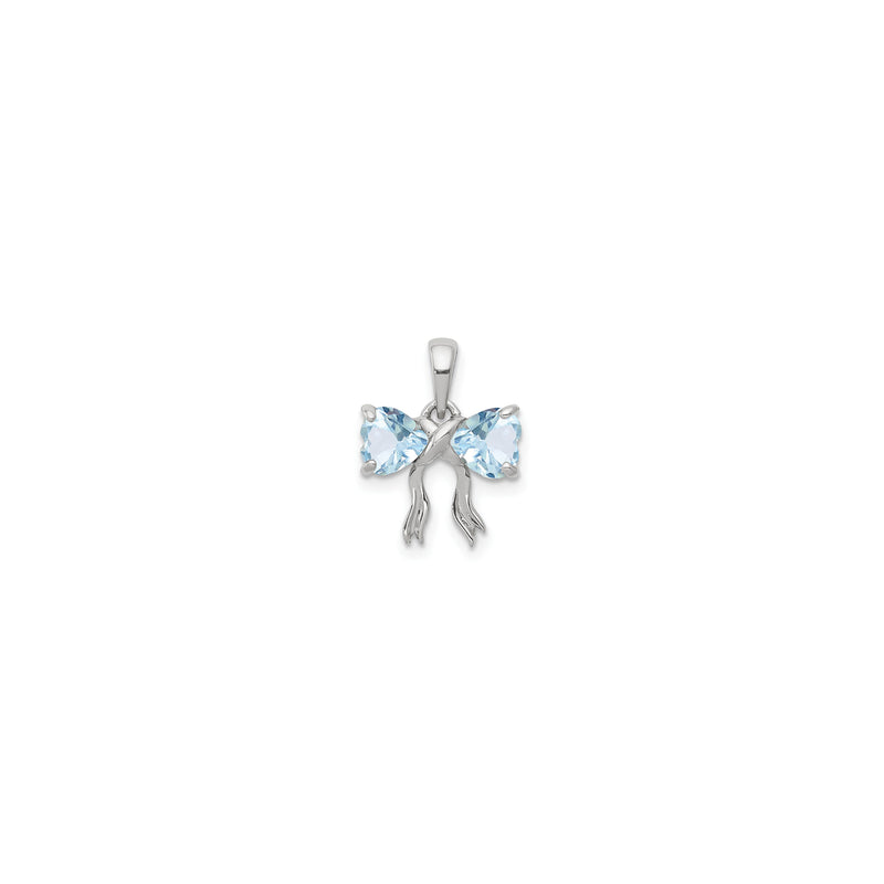 Aquamarine Bow Pendant (14K)