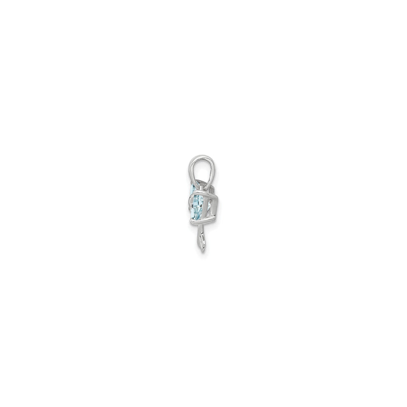 Aquamarine Bow Pendant (14K)