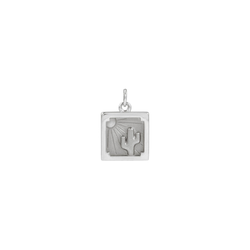 Cactus in the Desert Square Pendant