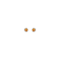 Citrine Claw Rope Stud Earrings