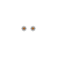 Citrine Petite Flower Stud Earrings