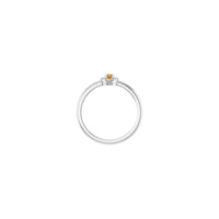 Citrine and Diamond French-Set Halo Ring