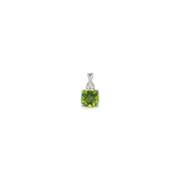 Cushion Peridot Diamond Pendant (14K)