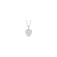 Diamond Embedded Heart Necklace