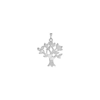 Back view of a 14K white gold Family Tree Pendant