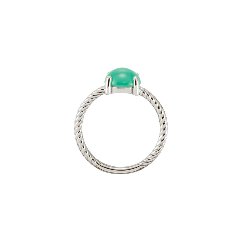 Green Chrysoprase Rope Ring (14K)