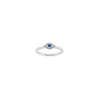 Natural Blue Sapphire Stackable Evil Eye Ring