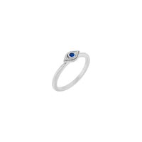 Natural Blue Sapphire Stackable Evil Eye Ring