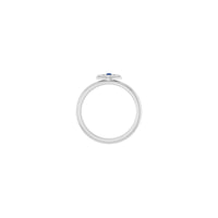 Natural Blue Sapphire Stackable Evil Eye Ring