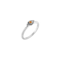 Natural Citrine Stackable Evil Eye Ring