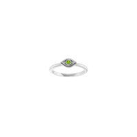 Natural Peridot Stackable Evil Eye Ring