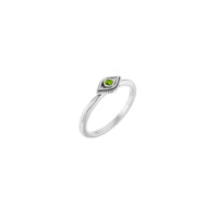 Natural Peridot Stackable Evil Eye Ring