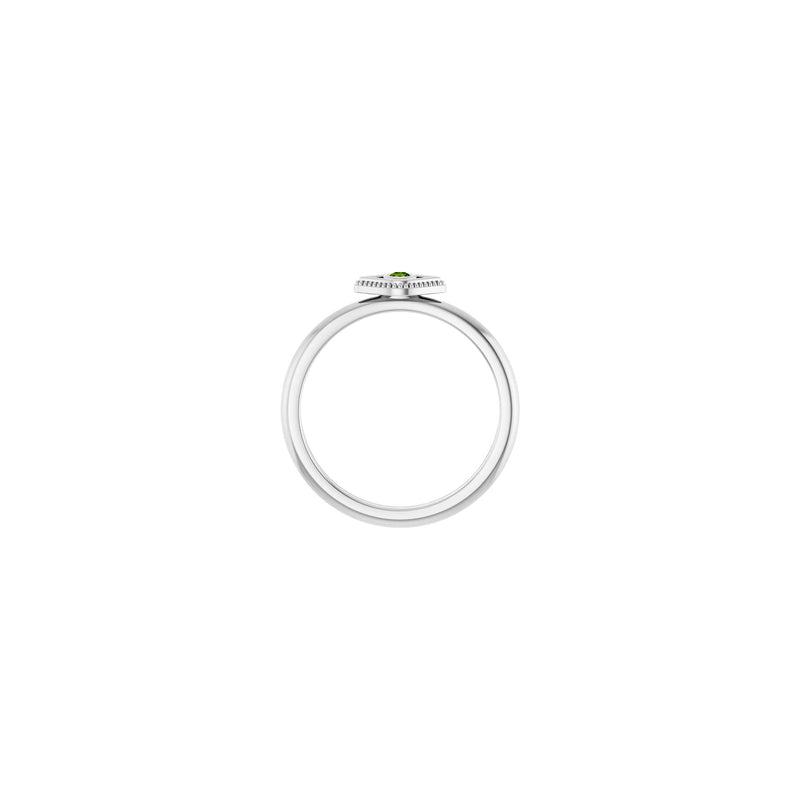 Natural Peridot Stackable Evil Eye Ring