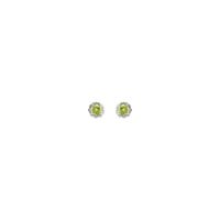 Peridot Claw Rope Stud Earrings