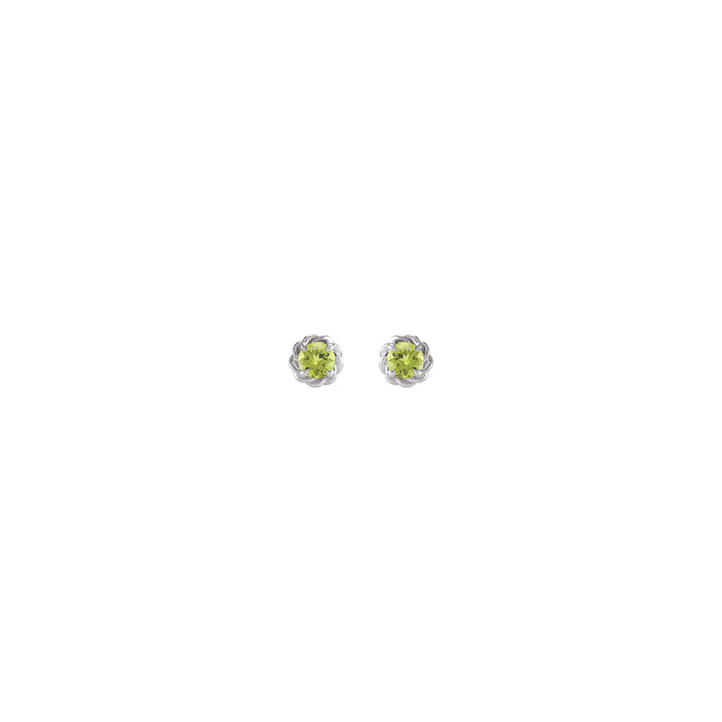 Peridot Claw Rope Stud Earrings