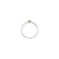 Peridot and Diamond French-Set Halo Ring