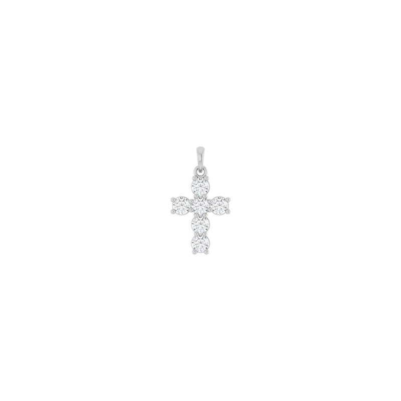 Round Diamond Cross Pendant (14K)