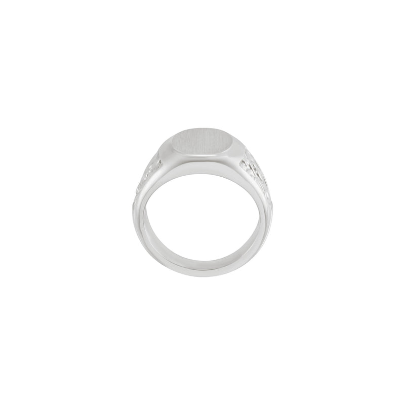 Scroll Accented Signet Ring