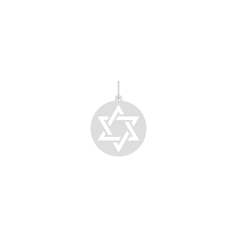 Star of David Cut-Out Round Pendant