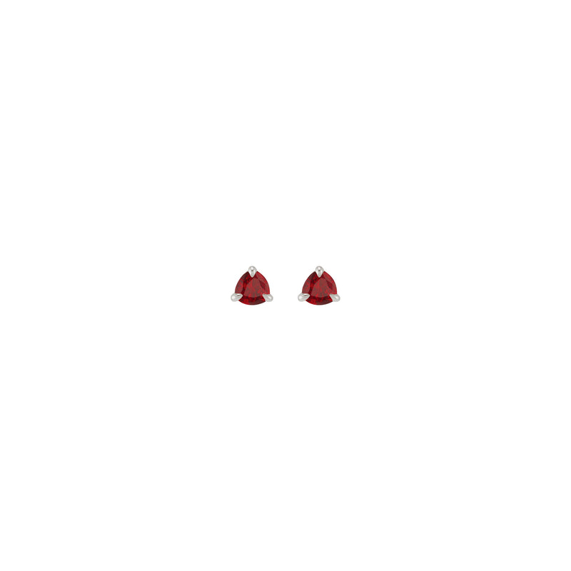 Trillion-Cut Ruby Stud Earrings