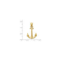 3D Anchor Pendant (14K)