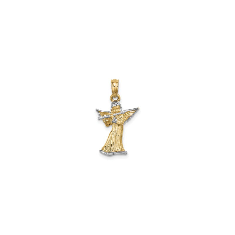 3D Angel Playing Flute Pendant (14K)