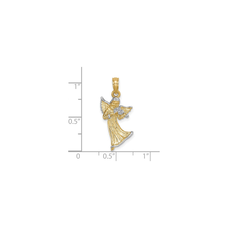 3D Angel Playing Violin Pendant (14K)