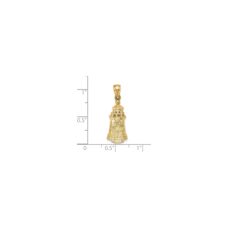 3D Brant Point Lighthouse Pendant (14K)