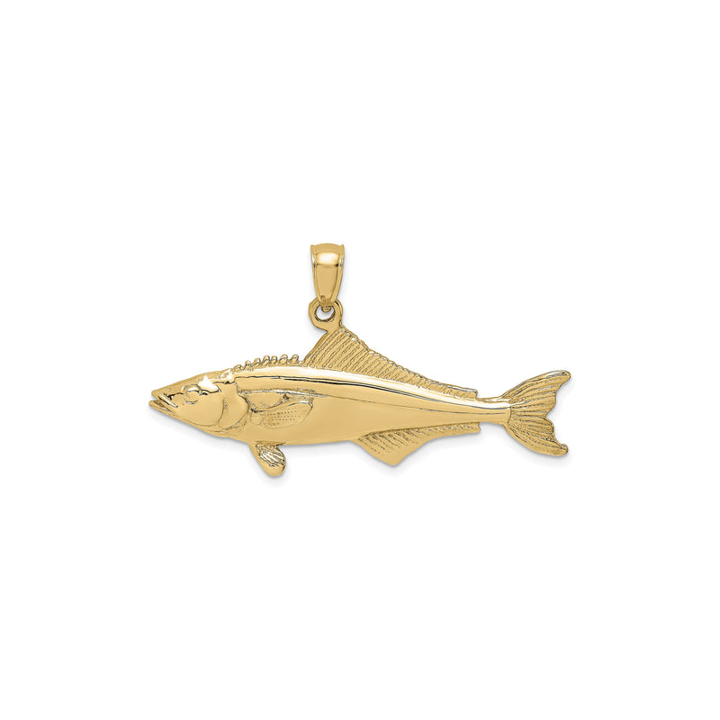 3D Cobia Fish Pendant (14K)