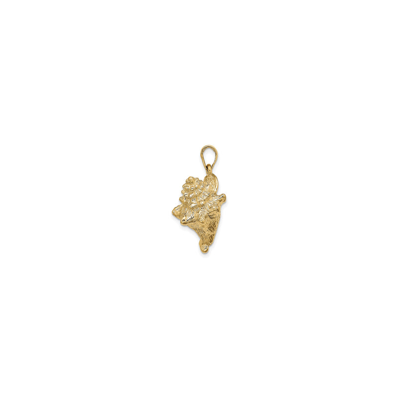 3D Conch Shell Pendant (14K)