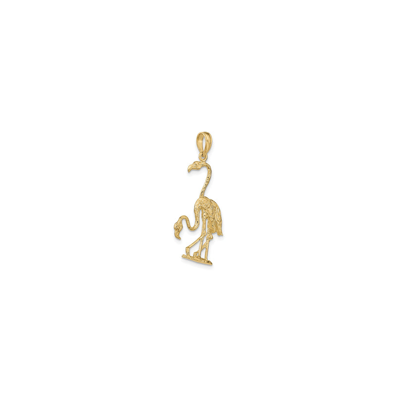 3D Double Flamingo Pendant (14K)