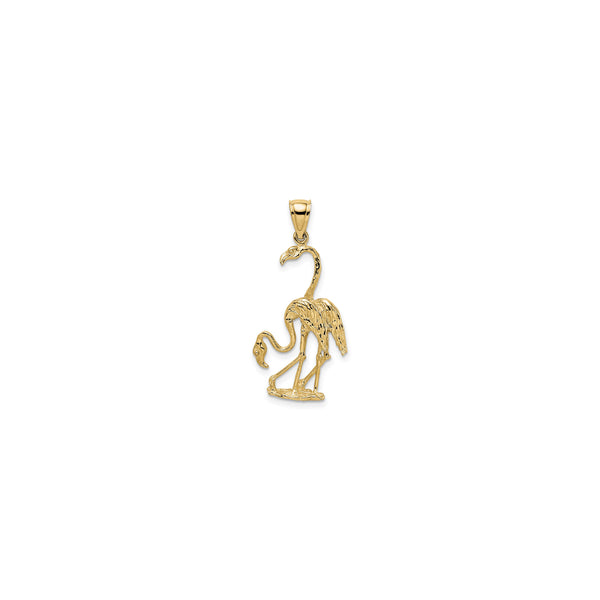 3D Double Flamingo Pendant (14K)